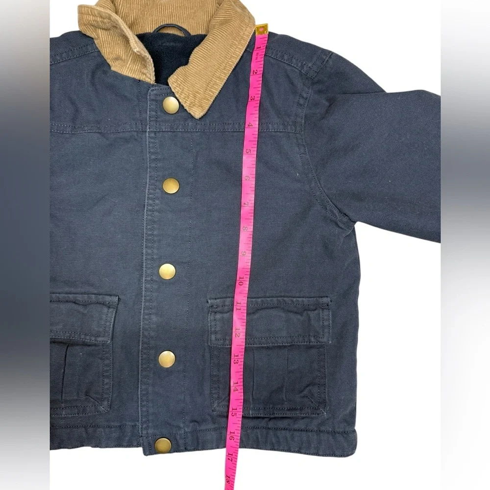 Kids Navy and Tan Canvas Barn‎ Jacket